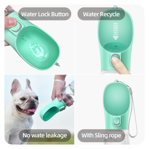 Ciotola Portatile per Cani e Gatti - Distributore d'Acqua da Viaggio