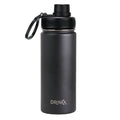 Borraccia sportiva DRINCO® in acciaio inox da 18 oz (circa 530 ml) - Nera