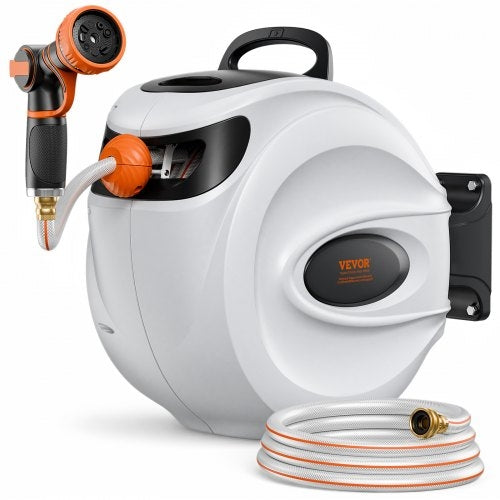 Retractable Hose Reel Water Hose Reel 20m x 1.3cm 180° Swivel