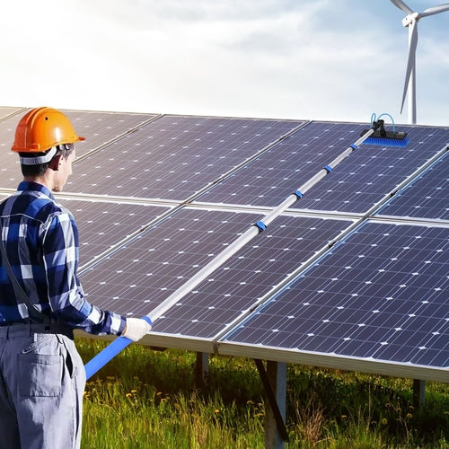 Water Fed Pole Kit, 9m Solar Panel Cleaning Pole with Extendable