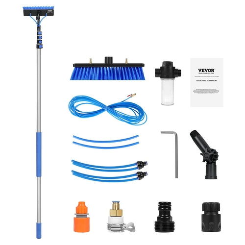 Water Fed Pole Kit, 9m Solar Panel Cleaning Pole with Extendable